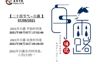 【二十四节气 – 白露 – 中医养生】07/09/2021