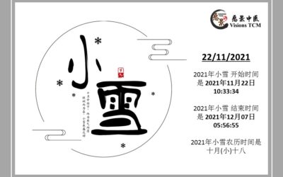 【二十四节气 – 小雪 – 中医养生】22/11/2021