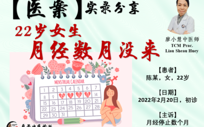 【医案实录】22岁女生月经数月没来 – 廖小慧医师